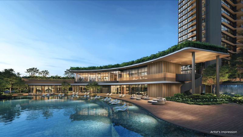 Artist's impression of the Leisure Pool beside the clubhouse